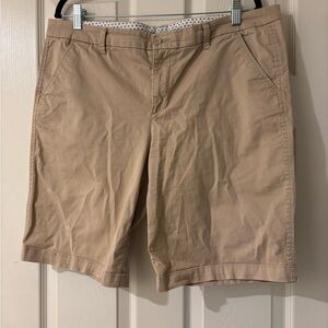 JCPenney Tan Bermuda Shorts Classic Chino Style Size 16